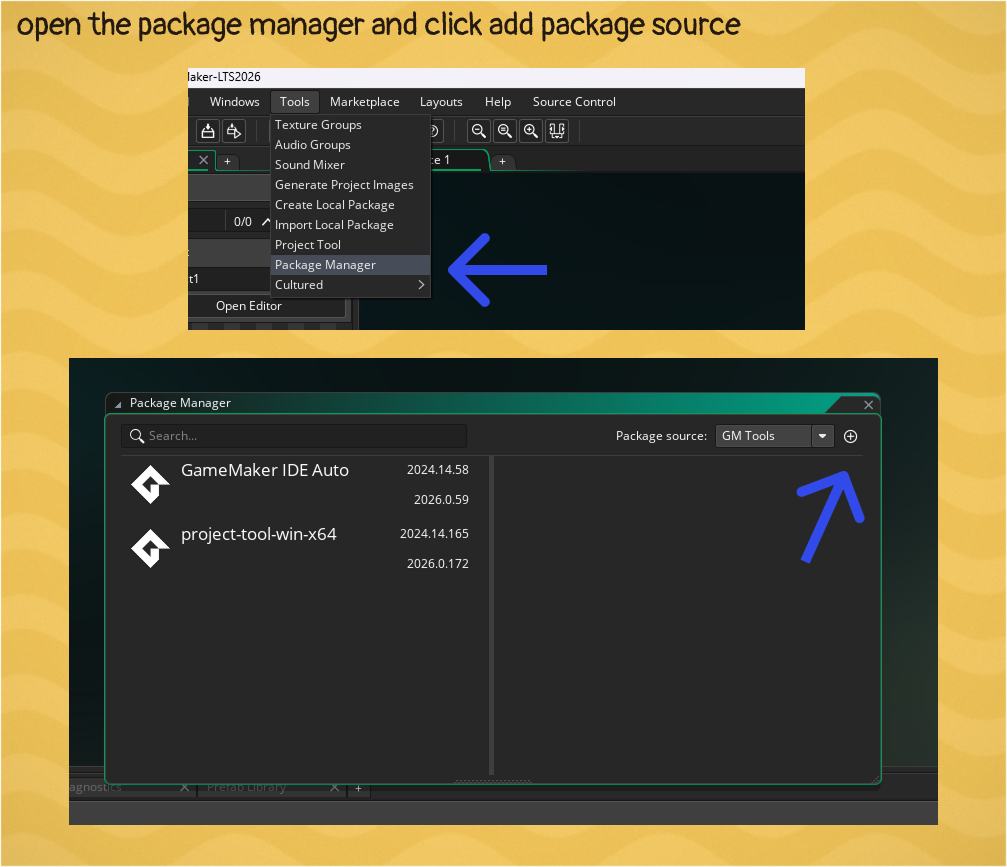 The package manager is found under Tools -> Package Manager