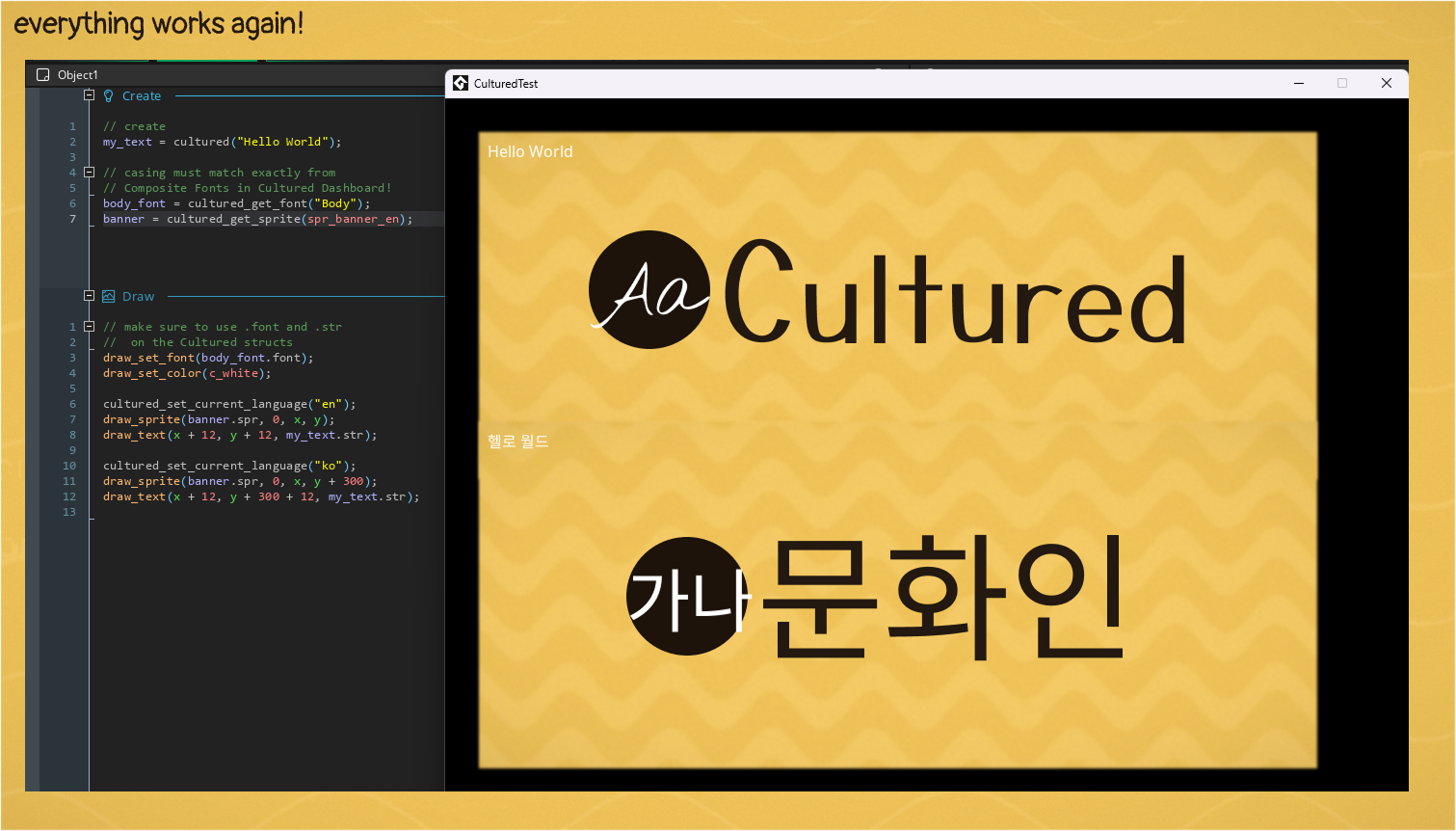 Composite Fonts and Composite Sprites tutorial is completed!