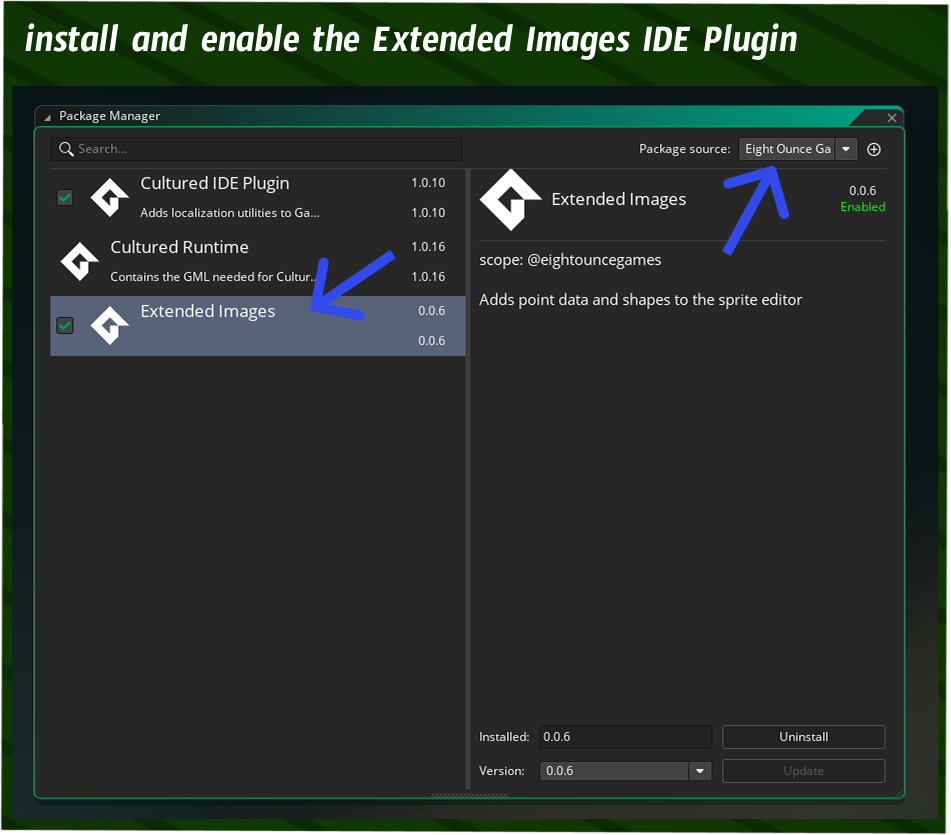 Install and enable the Extended Images IDE Plugin in the Package Manager.